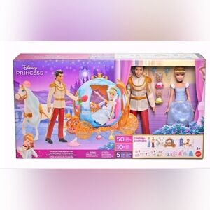 Disney Princess Ultimate Cinderella Gift Set  Mattel 50+ Pieces • Carriage Dolls